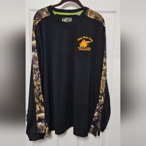 Black and Camouflage Long Sleeve Shirt